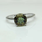 Sultanite Ring-Unique Ring- Seven Colour Changing Ring- Sultanite Gemstone Ring-Statement Ring-Round Cut Stone-Proposal Ring-925 Silver Ring