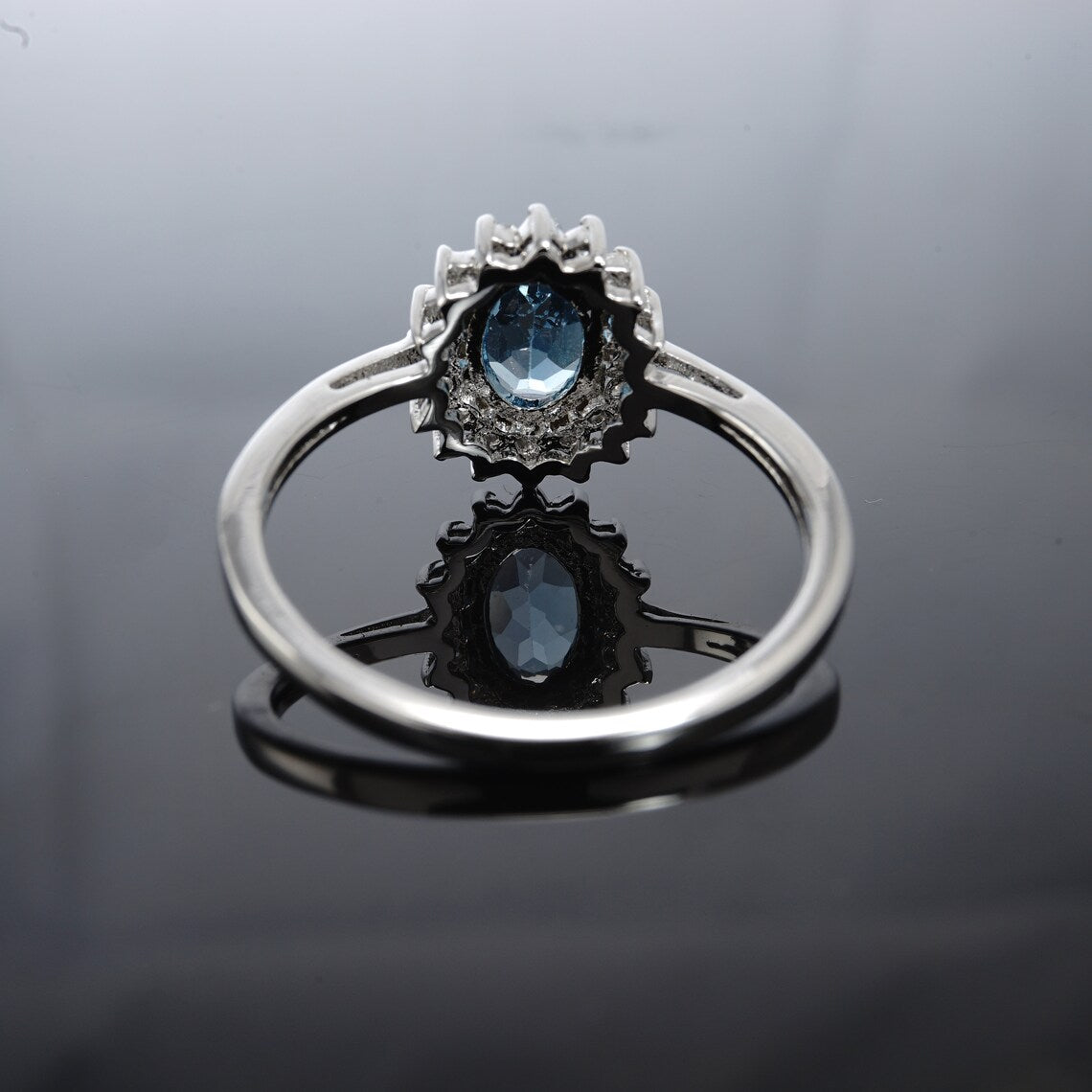 Blue Topaz Ring-Blue Topaz Silver Ring-Unique Ring-Topaz Ring-925 Sterling Silver Ring,Gift for Wife,Gifts For Mom-Ring