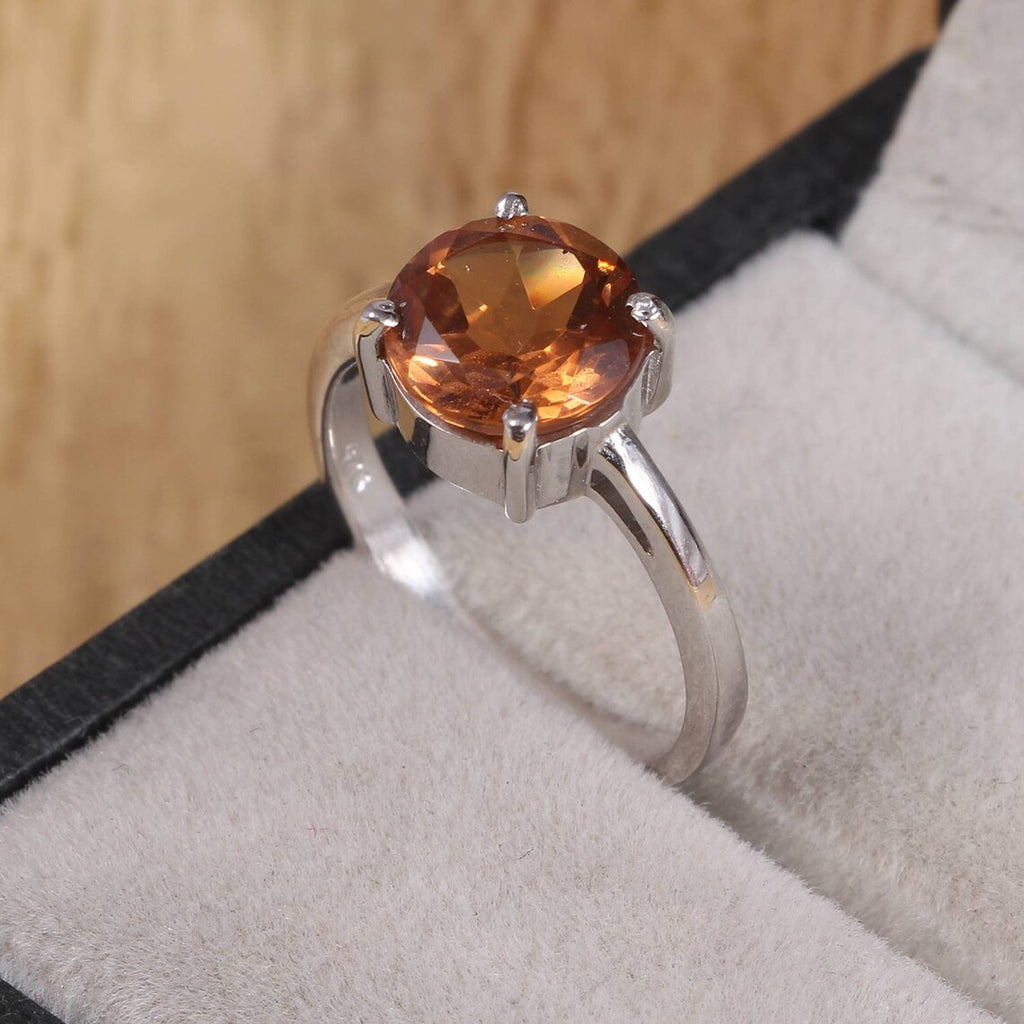 Sultanite Ring-Unique Ring- Seven Colour Changing Ring- Sultanite Gemstone Ring-Statement Ring-Round Cut Stone-Proposal Ring-925 Silver Ring