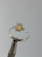 Gift Ring-Golden Topaz Ring-Yellow Topaz Ring-Vintage Ring-Birthstone Topaz Ring-Natural Golden Topaz Gemstone Ring-Promise Ring-Topaz Ring