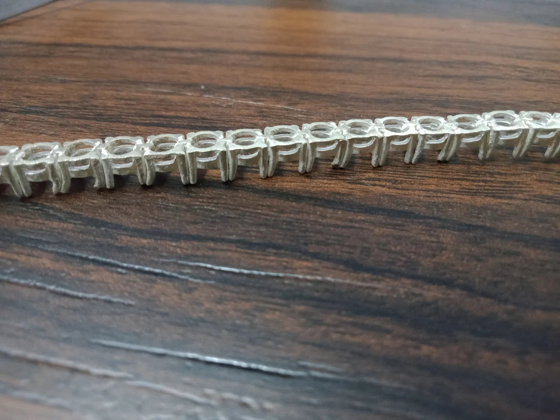 Round Semi Mount Bracelet-Without Stone Bracelet-Tennis Bracelet-Ready to be Set With Your Own Stone-925 Sterling Silver Bracelet