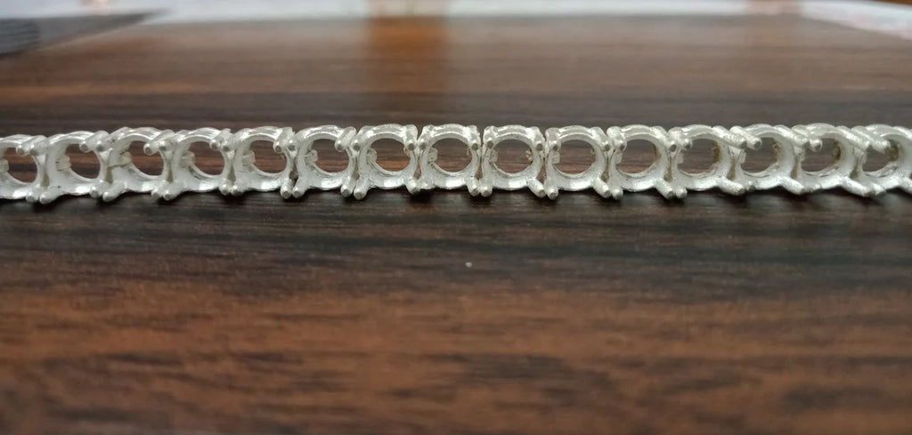 Round Semi Mount Bracelet-Without Stone Bracelet-Tennis Bracelet-Ready to be Set With Your Own Stone-925 Sterling Silver Bracelet