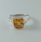 Vintage Golden Topaz Ring-Yellow Topaz Ring-Golden Stone Ring-Birthstone Topaz Ring-Natural Golden Topaz Gemstone Ring-Promise Ring
