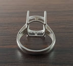 12X12 MM Cushion Semi Mount Ring-Without Stone Ring-Promise Ring-Women Ring-925 Sterling Silver Ring-Cushion Ring-Prong Setting Ring