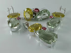 Multi Gemstone Jewelry Set/Pendant ,Earring And Ring Set/ 925 Silver Jewelry Set-Green Amethyst Jewelry Set-Lemon Topaz Jewelry Set
