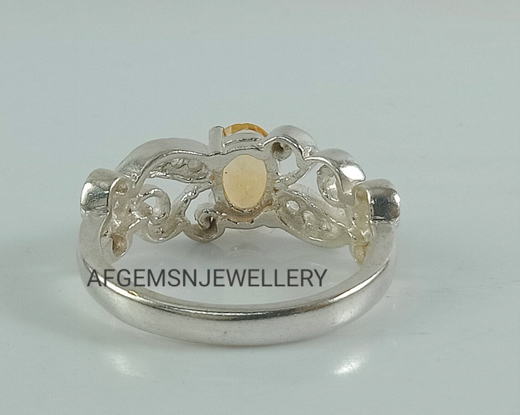 Unique Yellow Topaz Ring-925 Silver Ring-Golden Topaz Jewelry-Vintage Ring-Gift Ring-Women Ring-Yellow Golden Topaz-Birthstone Topaz Ring