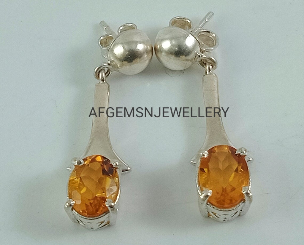 Golden Topaz Stud Earrings-Golden Topaz Studs-Yellow Topaz Stud Earrings-Women Golden Topaz Stud Earring-Push Back Topaz Stud Earrings