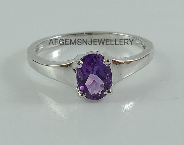 Dainty Amethyst Ring-Women Amethyst Ring-Natural Amethyst Ring-Amethyst Gemstone Ring-Vintage Ring-925 Silver Ring-Amethyst Jewelry Ring