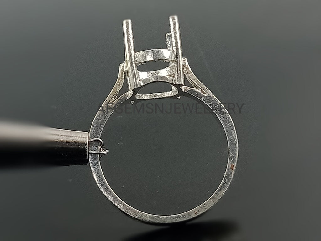 8X10 MM Oval Semi Mount Ring-Setting Ring-Without Stone Ring-Ready to be set with your Own Stone-925 Sterling Silver Ring-Prong Setting Ring
