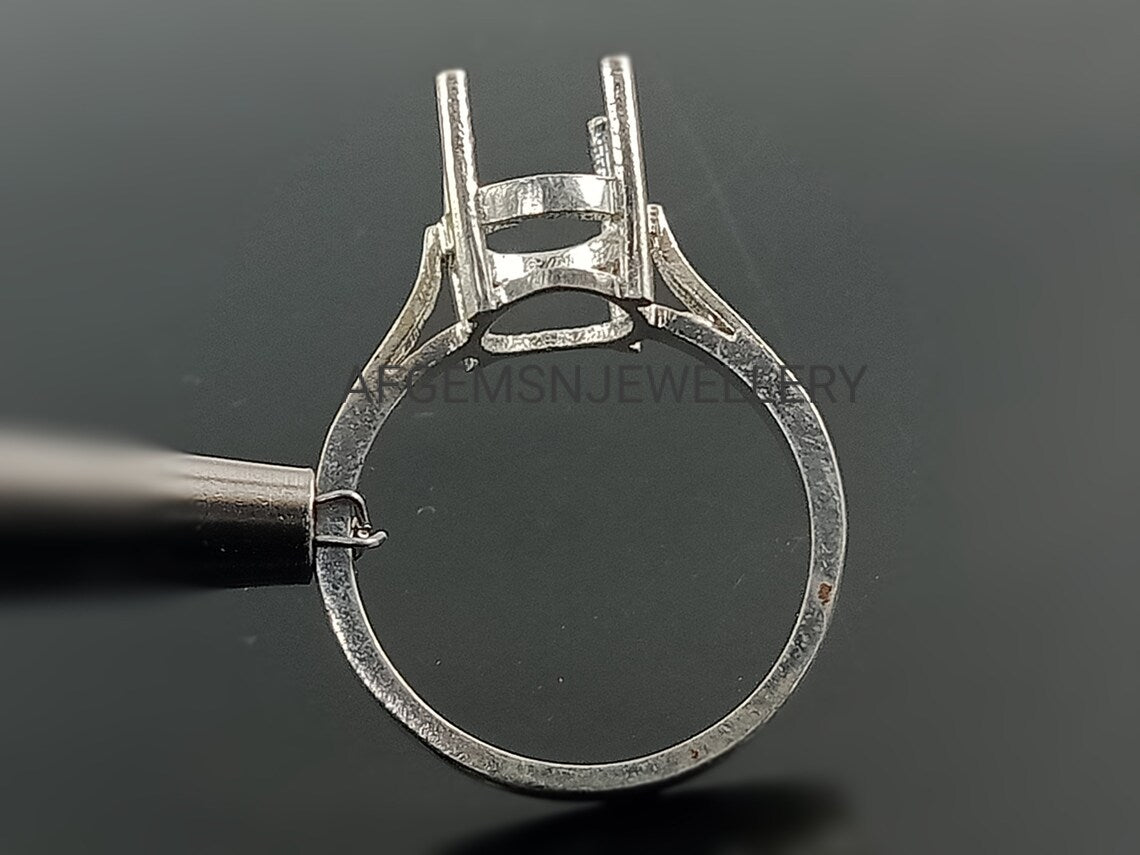 8X10 MM Oval Semi Mount Ring-Setting Ring-Without Stone Ring-Ready to be set with your Own Stone-925 Sterling Silver Ring-Prong Setting Ring