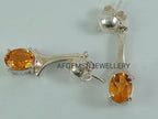 Golden Topaz Stud Earrings-Golden Topaz Studs-Yellow Topaz Stud Earrings-Women Golden Topaz Stud Earring-Push Back Topaz Stud Earrings
