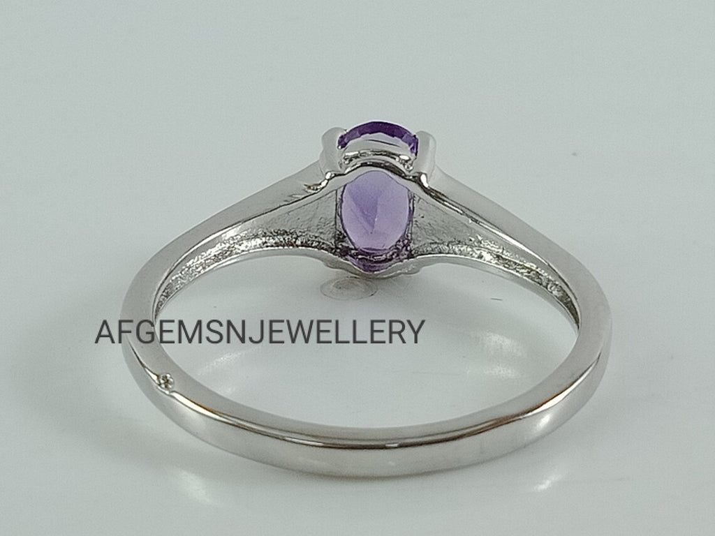 Dainty Amethyst Ring-Women Amethyst Ring-Natural Amethyst Ring-Amethyst Gemstone Ring-Vintage Ring-925 Silver Ring-Amethyst Jewelry Ring