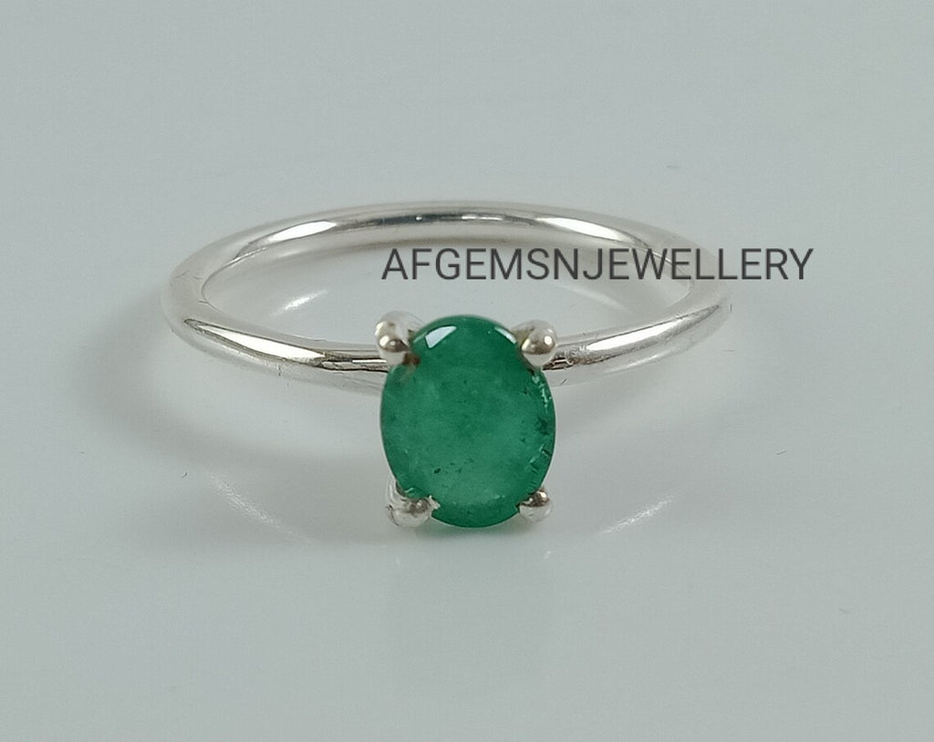 100%Natural Emerald Ring-Green Emerald Ring-Emerald Silver Ring-Zambian Emerald Ring-Emerald Ring-Unique Emerald Ring-Oval Emerald