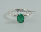 100%Natural Emerald Ring-Green Emerald Ring-Emerald Silver Ring-Zambian Emerald Ring-Emerald Ring-Unique Emerald Ring-Oval Emerald
