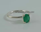 100%Natural Emerald Ring-Green Emerald Ring-Emerald Silver Ring-Zambian Emerald Ring-Emerald Ring-Unique Emerald Ring-Oval Emerald