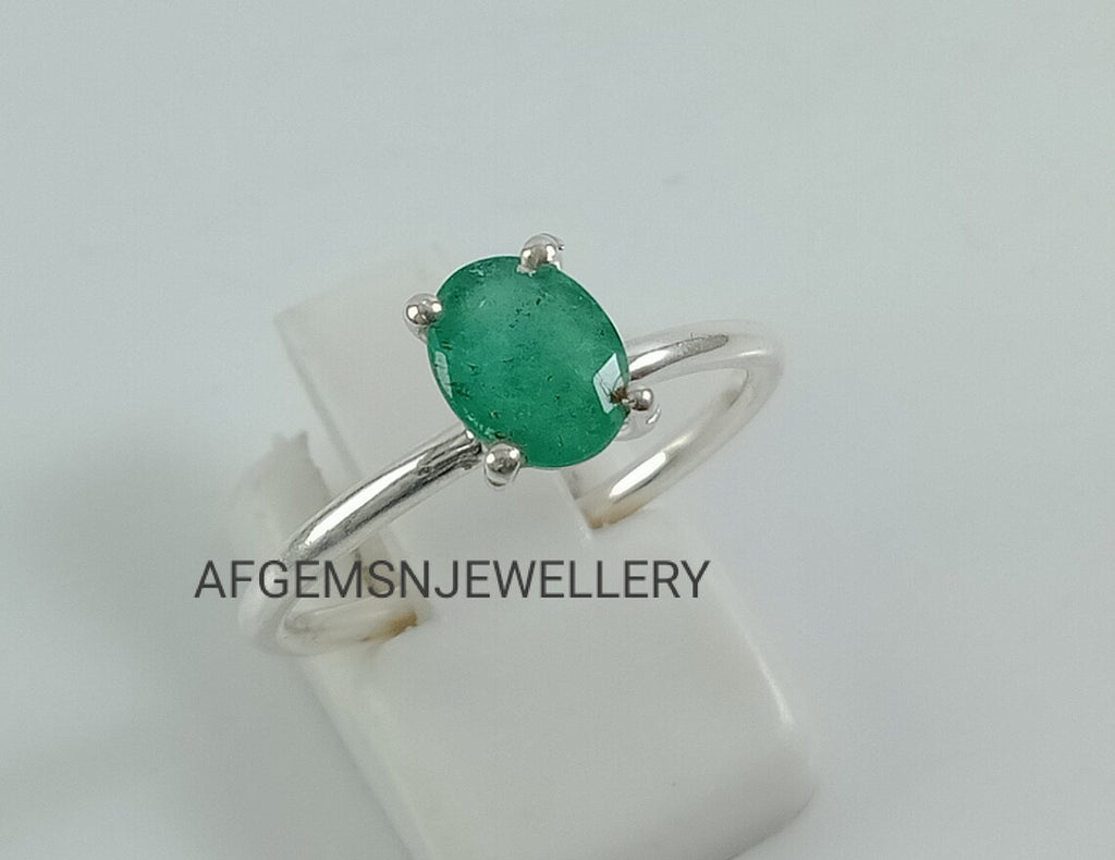 100%Natural Emerald Ring-Green Emerald Ring-Emerald Silver Ring-Zambian Emerald Ring-Emerald Ring-Unique Emerald Ring-Oval Emerald