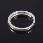 Eternity Band/2MM CZ Wedding Ring/925 Sterling Silver Ring/Half Eternity Band/Wedding Band/Simulated Diamond Band/Stacking Ring