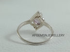 Unique Alexandrite Ring Sterling Silver Ring June Birthstone Ring Color Changing Gemstone Ring Color Changing Alexandrite