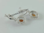 Real Yellow Gemstone Studs Earrings-Natural Golden Topaz Earrings-Yellow Topaz Studs Earrings For Women