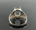 10X12MM Oval Semi Mount Ring-Unique Ring-Without Stone Ring-Men Mount Ring-Oval Mount Ring-925 Sterling Silver Ring-Prong Setting Ring