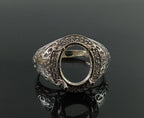 10X12MM Oval Semi Mount Ring-Unique Ring-Without Stone Ring-Men Mount Ring-Oval Mount Ring-925 Sterling Silver Ring-Prong Setting Ring