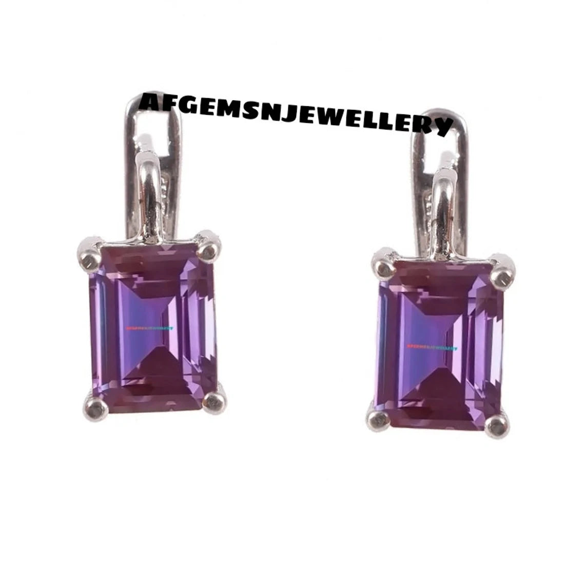 Dainty Alexandrite Earrings For Women- Color Changing Gemstone Earrings- Alexandrite Earring in 925 Sterling Silver- Lab Alexandite Earring