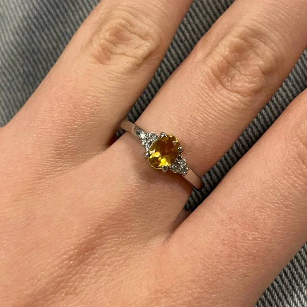 Yellow Topaz Ring-Natural Golden Topaz Ring-925 Sterling Silver Ring-Golden TOPAZ Jewelry-Vintage Ring-Birthstone TOPAZ Ring