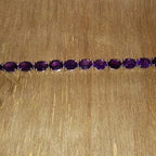 Natural Amethyst Bracelet -Gemstone Tennis Bracelet Jewelry, 925 Sterling Silver Bracelet-Purple Stones-Natural Amethyst Bracelet For Bride