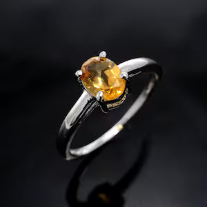Natural Golden Topaz Ring-925 Silver Ring-Golden Topaz Jewelry-Vintage Ring-Gift Ring-Women Ring-Yellow Golden Topaz-Birthstone Ring