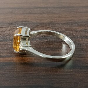Gift Ring-Golden Topaz Ring-Yellow Topaz Ring-Vintage Ring-Birthstone Topaz Ring-Natural Golden Topaz Gemstone Ring-Promise Ring-Topaz Ring