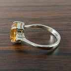 Gift Ring-Golden Topaz Ring-Yellow Topaz Ring-Vintage Ring-Birthstone Topaz Ring-Natural Golden Topaz Gemstone Ring-Promise Ring-Topaz Ring