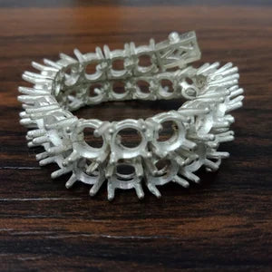 Round Semi Mount Bracelet-Without Stone Bracelet-Tennis Bracelet-Ready to be Set With Your Own Stone-925 Sterling Silver Bracelet