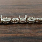 925 Sterling Silver Tennis Bracelet Semi Mount Bracelet-Without Stone Bracelet-Ready to be Set With Your Own Stone-Engagement Bracelet