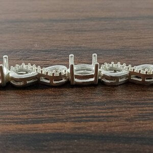 925 Sterling Silver Tennis Bracelet Semi Mount Bracelet-Without Stone Bracelet-Ready to be Set With Your Own Stone-Engagement Bracelet