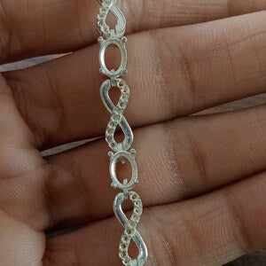 925 Sterling Silver Tennis Bracelet Semi Mount Bracelet-Without Stone Bracelet-Ready to be Set With Your Own Stone-Engagement Bracelet