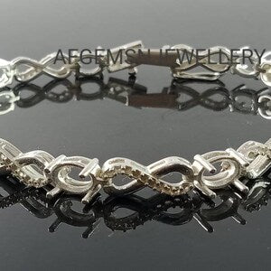 925 Sterling Silver Tennis Bracelet Semi Mount Bracelet-Without Stone Bracelet-Ready to be Set With Your Own Stone-Engagement Bracelet