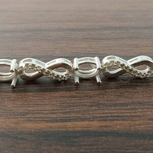 925 Sterling Silver Tennis Bracelet Semi Mount Bracelet-Without Stone Bracelet-Ready to be Set With Your Own Stone-Engagement Bracelet