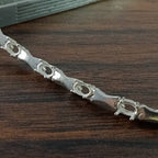 Oval Tennis Bracelet-Semi Mount Bracelet-925 Sterling Silver Bracelet-Ready to be Set With Your Own Stone-Without Stone Bracelet