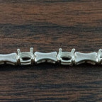 Oval Tennis Bracelet-Semi Mount Bracelet-925 Sterling Silver Bracelet-Ready to be Set With Your Own Stone-Without Stone Bracelet