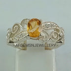 Unique Yellow Topaz Ring-925 Silver Ring-Golden Topaz Jewelry-Vintage Ring-Gift Ring-Women Ring-Yellow Golden Topaz-Birthstone Topaz Ring
