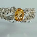 Unique Yellow Topaz Ring-925 Silver Ring-Golden Topaz Jewelry-Vintage Ring-Gift Ring-Women Ring-Yellow Golden Topaz-Birthstone Topaz Ring