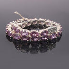 Alexandrite Bracelet-Engagement Bracelet-Color Changing Gemstone-Sterling Silver Bracelet-Colors Changing Bracelet-June Birthstone Bracelet