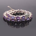 Alexandrite Bracelet-Engagement Bracelet-Color Changing Gemstone-Sterling Silver Bracelet-Colors Changing Bracelet-June Birthstone Bracelet