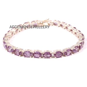 Alexandrite Bracelet-Engagement Bracelet-Color Changing Gemstone-Sterling Silver Bracelet-Colors Changing Bracelet-June Birthstone Bracelet