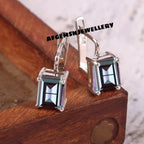 Dainty Alexandrite Earrings For Women- Color Changing Gemstone Earrings- Alexandrite Earring in 925 Sterling Silver- Lab Alexandite Earring