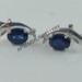 Blue Sapphire Earrings - 925 Sterling Silver - Birthstone Sapphire Earrings - Oval Sapphire Jewelry - Bridal Earrings - Elegant Sapphire Studs