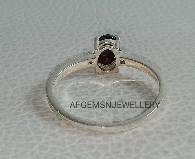 Opal Engagement Ring, Rare Black Opal Ring, Black Fire Opal Ring, Oval Opal Ring, Promise Ring, Opal Birthstone Ring